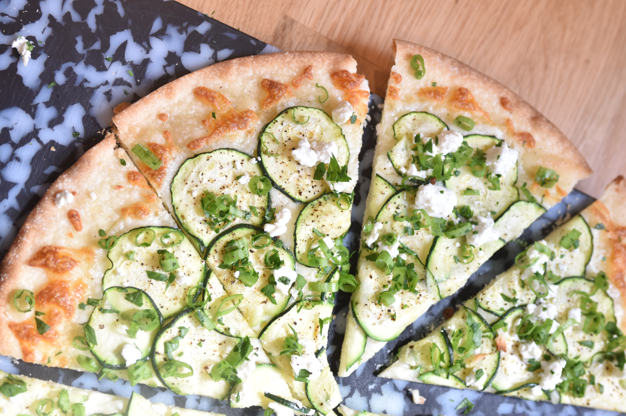 Zucchini & Goat Cheese Pizza | Sweet Loren's