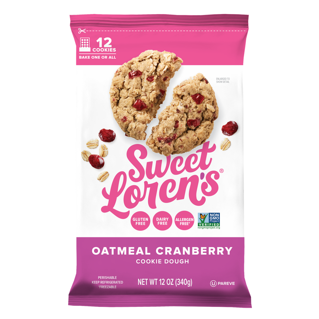 Oatmeal Cranberry Gluten Free Pre-Cut Cookie Dough | Sweet Loren's