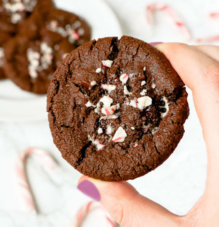 Candy Cane Fudgy Brownie Cookies