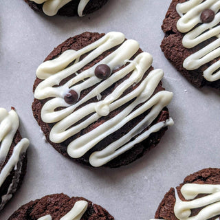 Fudgy Brownie Mummy Cookies