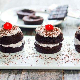 Black Forest Mini Brownie Cakes