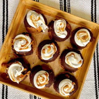 Caramel Donut Brookies with Coconut Whip