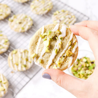 Glazed Sugar Cookies with Pistachios