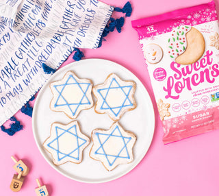 Hanukkah star sugar cookies