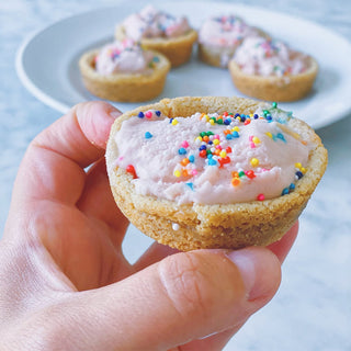 strawberry ice cream cookie cup