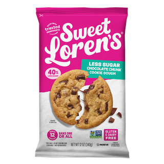 Sweet Loren's Less Sugar Chocolate Chunk Cookie Dough package, front view