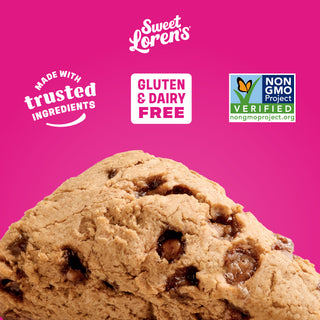 Sweet Loren's Cinnamon Brown Sugar Scones with callouts highlighting key product benefits