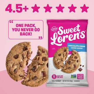 Sweet Loren's Chocolate Chunk Cookie Dough rated 4.5+ stars: "One pack, you never go back!"