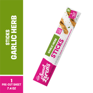 Sweet Loren's Garlic Herb Sticks box, angled view
