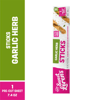 Sweet Loren's Garlic Herb Sticks box with flavor and pack size