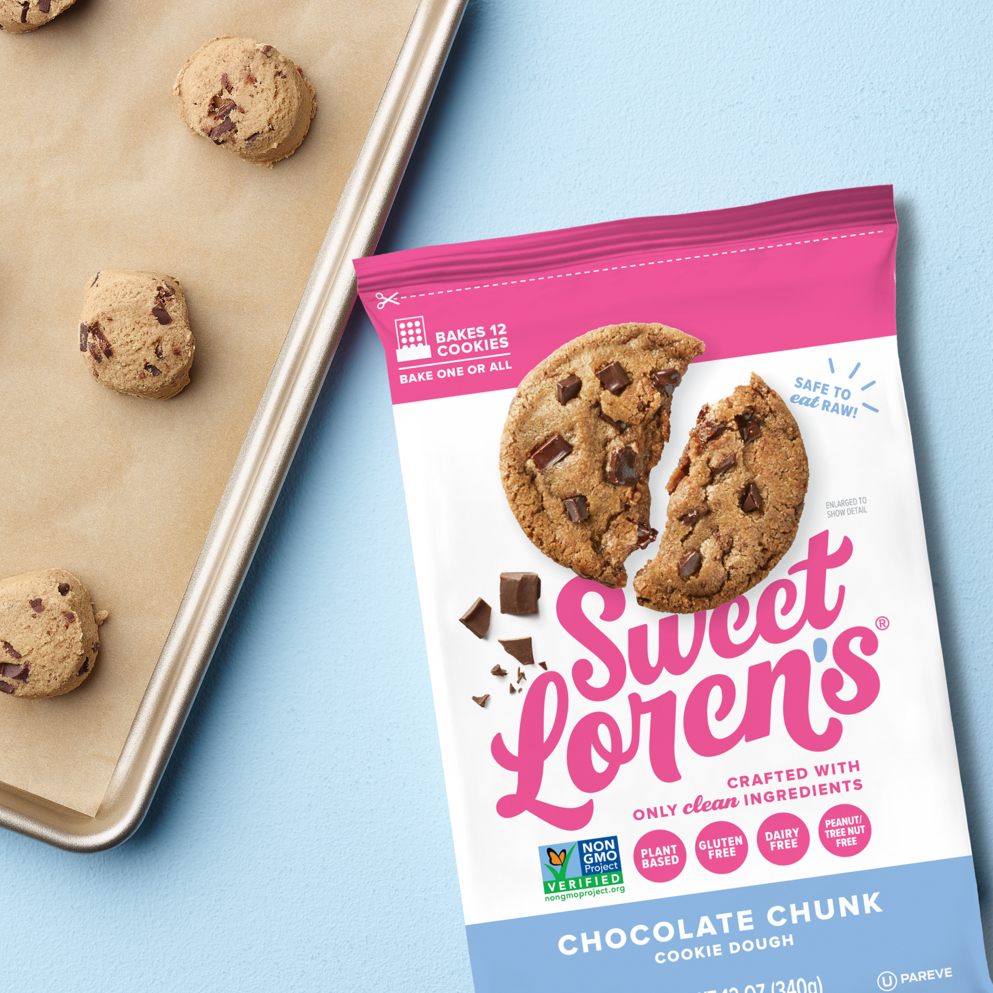 Chocolate Chunk Gluten Free Cookie Dough – Sweet Loren's