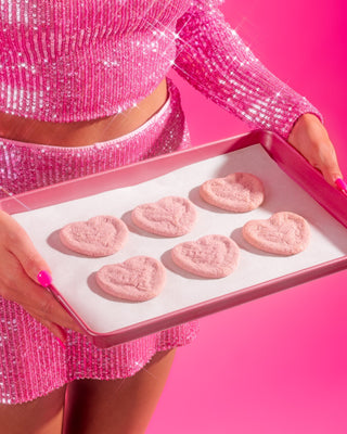 BARBIE PINK HEART SHAPES SUGAR COOKIES